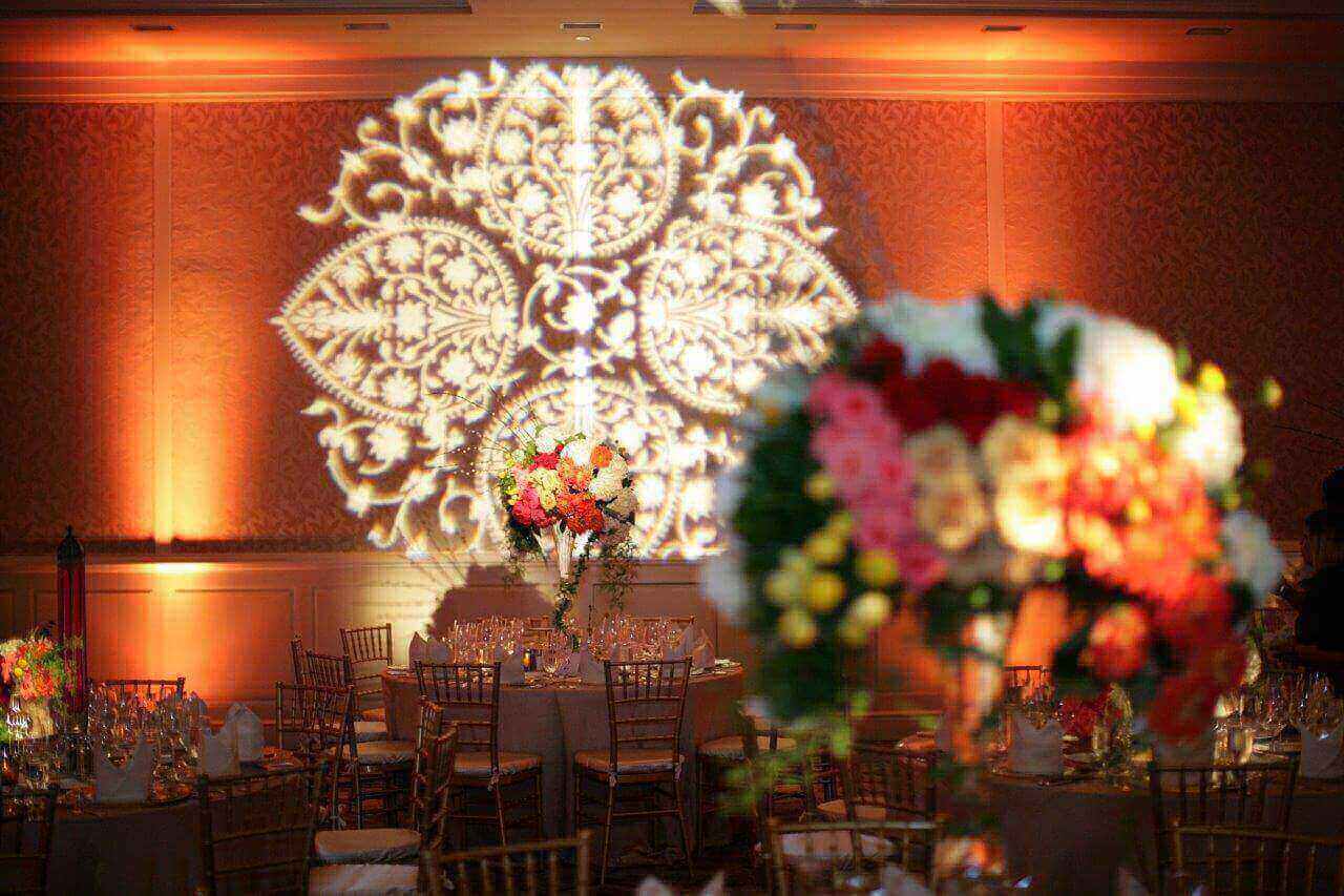 Gobo Lighting at DJ Wedding